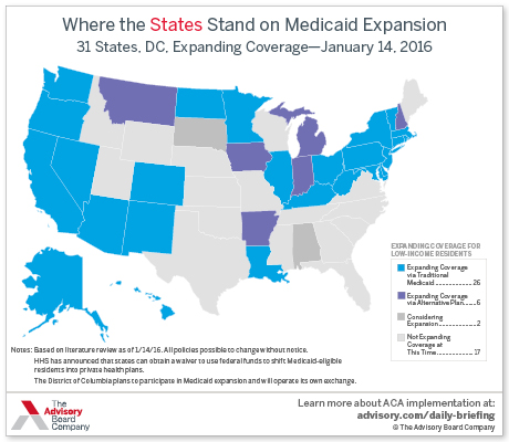  Where the states stand on Medicaid expansion 