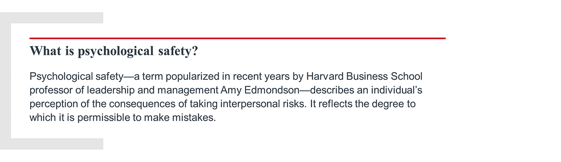 What is psychological safety?