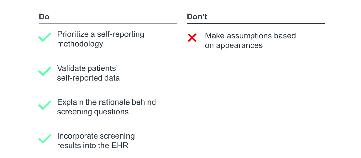 Checklist for collecting SDOH and REGAL data