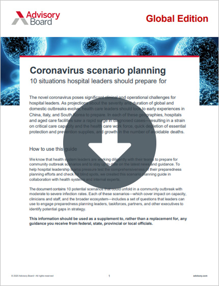 Coronavirus scenario planning