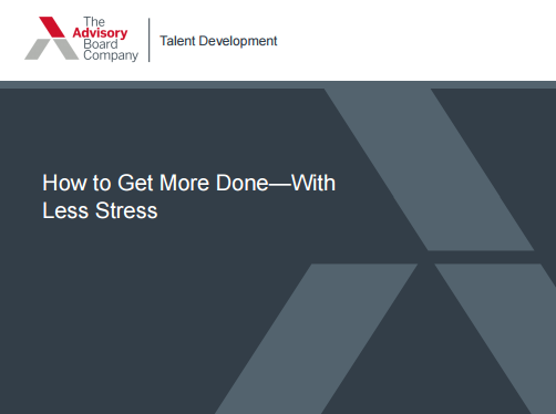 how to get more done with less stress