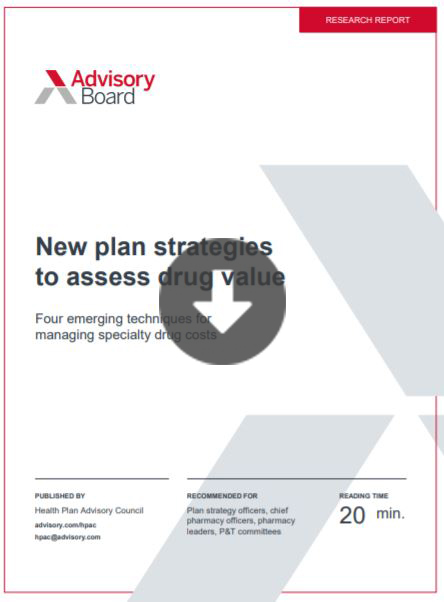 New plan strategies to assess drug value