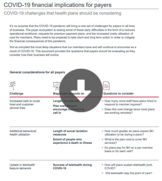 COVID-19 financial implications for payers