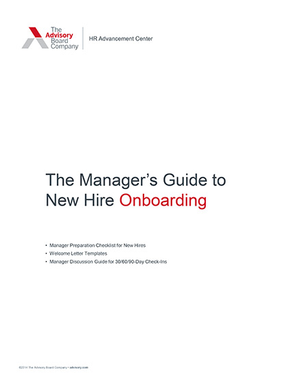 The manager's guide to onboarding