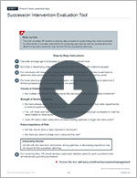 succession intervention evaluation tool