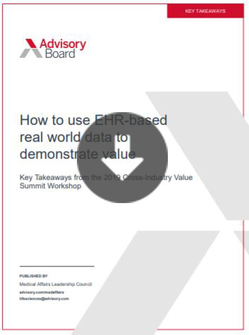 How to use EHR-based real world data to demonstrate value