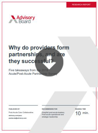Why do providers form partnerships, and are they successful?