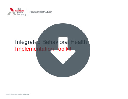 Integrated Behavioral Health Implementation Toolkit