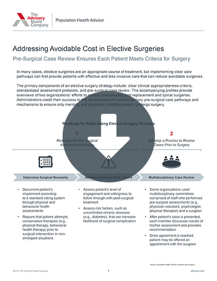 how to reduce avoidable cost and utilization