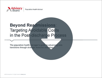 Beyond Readmisions Targeting Avoidable Costs cover