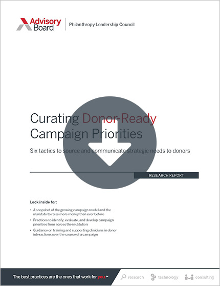 major gifts philanthropy